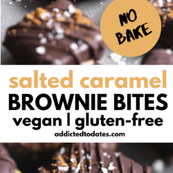 Vegan salted caramel brownie bites