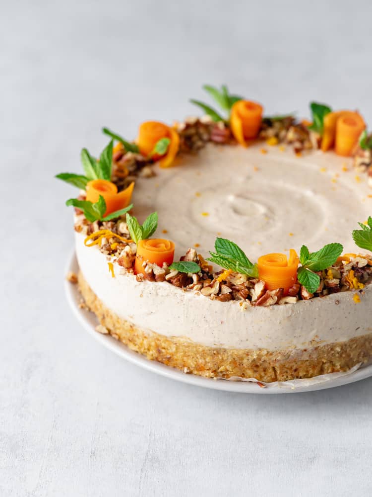 vegan carrot cake cheesecake